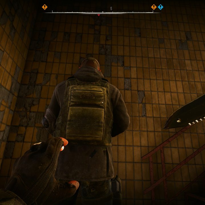 A stalker about to do a stealth kill in Stalker 2.