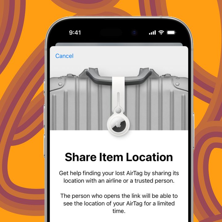 Share Item Location feature in Apple Find My System.