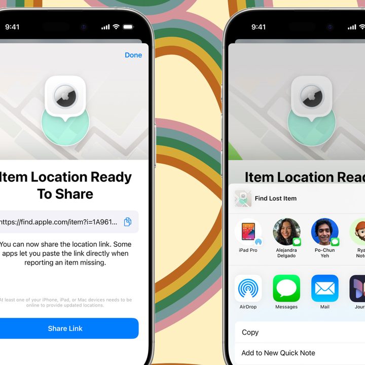 Share Item Location feature in Apple Find My System to find misplaced luggage/