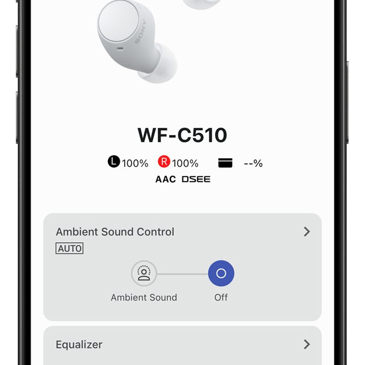 Sony Connect app screenshot main page.