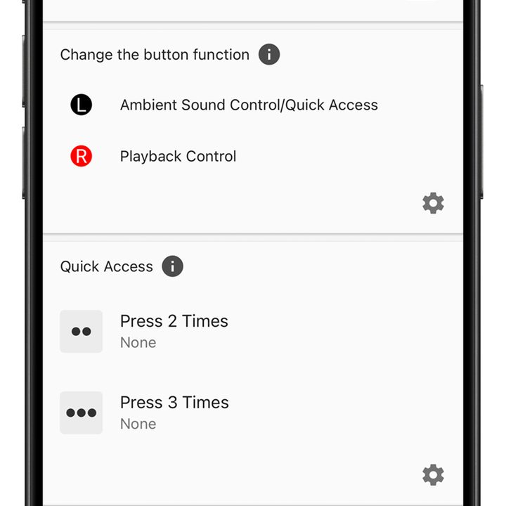 Sony Connect app screenshot system page.
