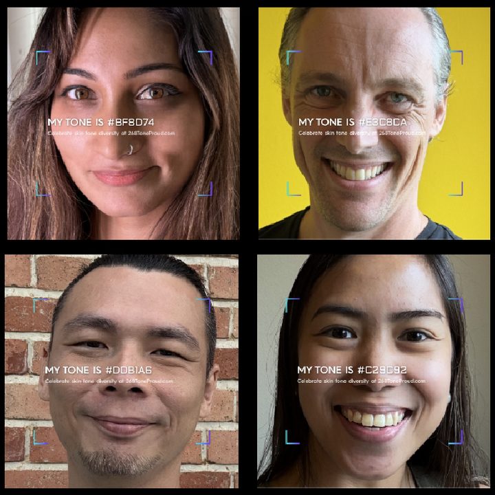 Tecno depicting the real skin tone of people belonging to different ethnicities.