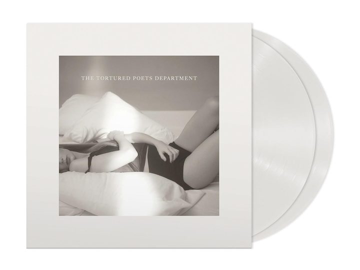 A vinyl copy of Taylor Swift's Tortured Poets Department.