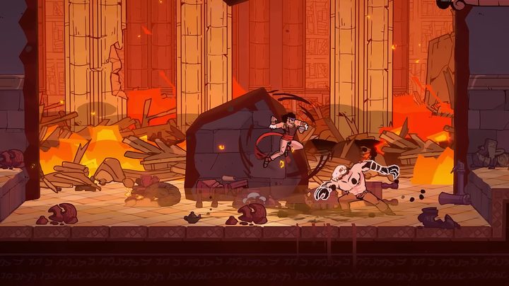 The Prince jumps in the air to punch and enemy in The Rogue Prince of Persia Update 10.