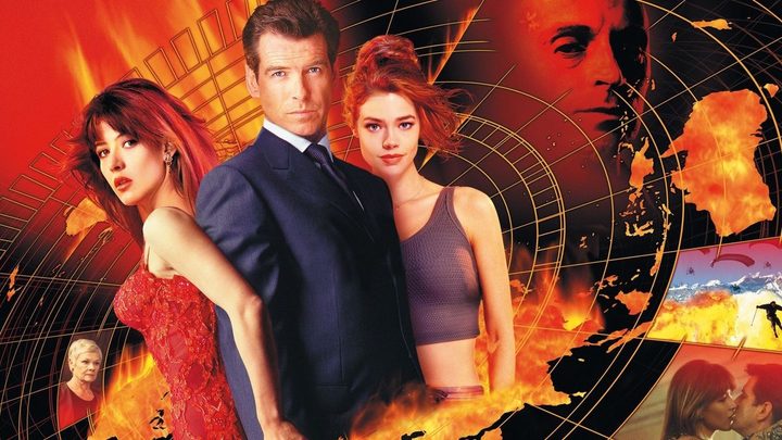 Sophie Marceau, Pierce Brosnan, and Denise Richards in The World Is Not Enough.