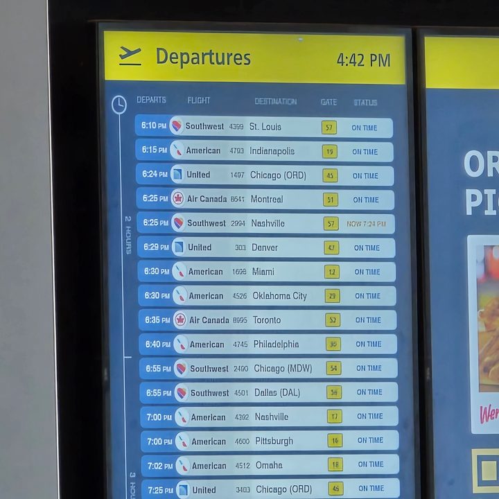 30x photo of an airport information board captured on the Galaxy S24 Ultra.