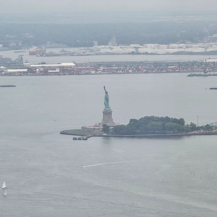 10x photo of the Statue of Liberty captured on the Galaxy S24 Ultra.
