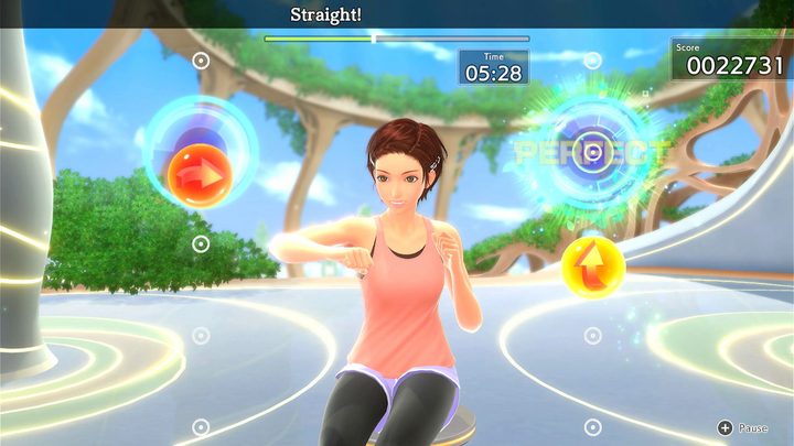 A trainer throws punches in Fitness Boxing 3: Your Personal Trainer.