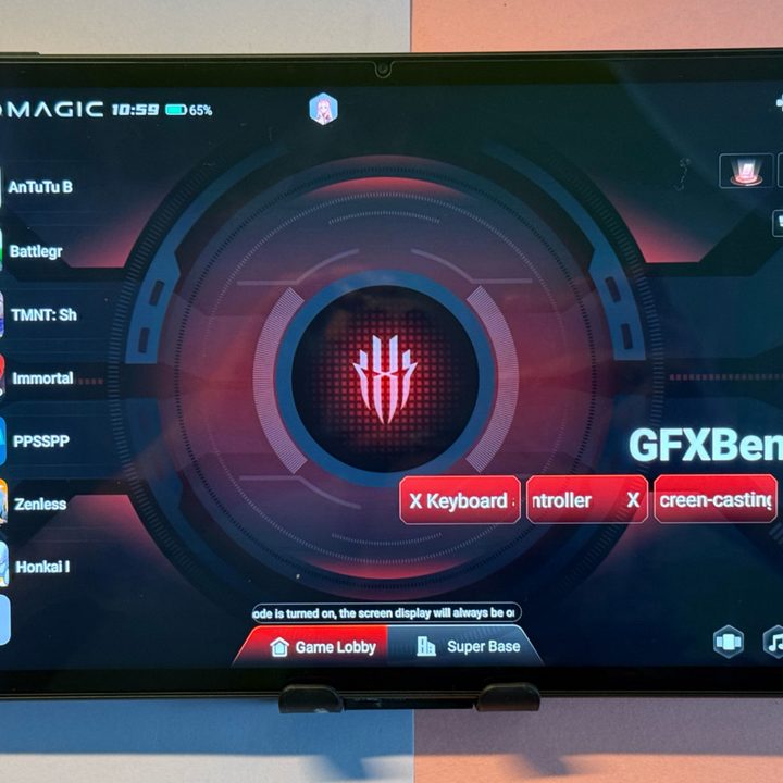 Game Space running on Red Magic Nova gaming tablet.