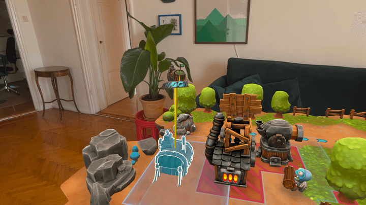 A player builds barracks in Gears and Goo.