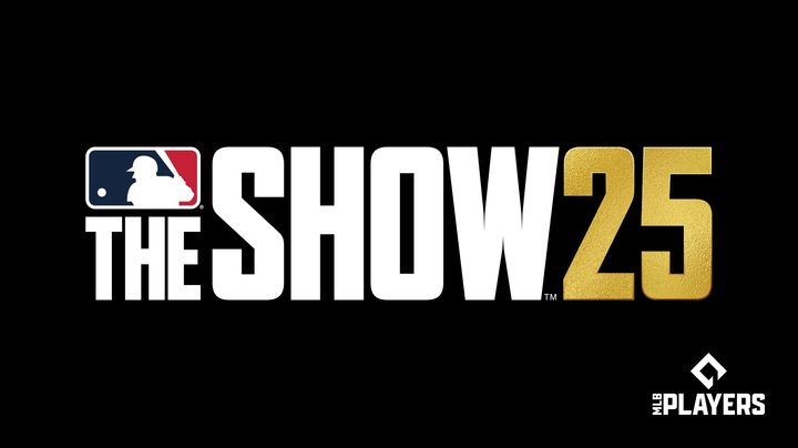 MLB The Show 25 logo on a black background.