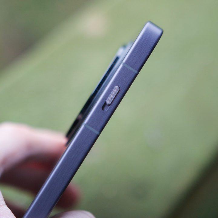 The alert slider on the side of the Oppo Find X8.
