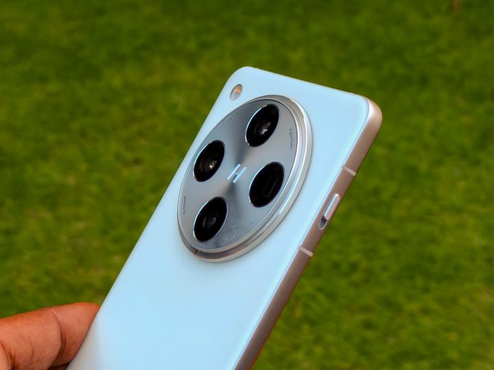 Close up of the Find X8 Pro camera at an angle