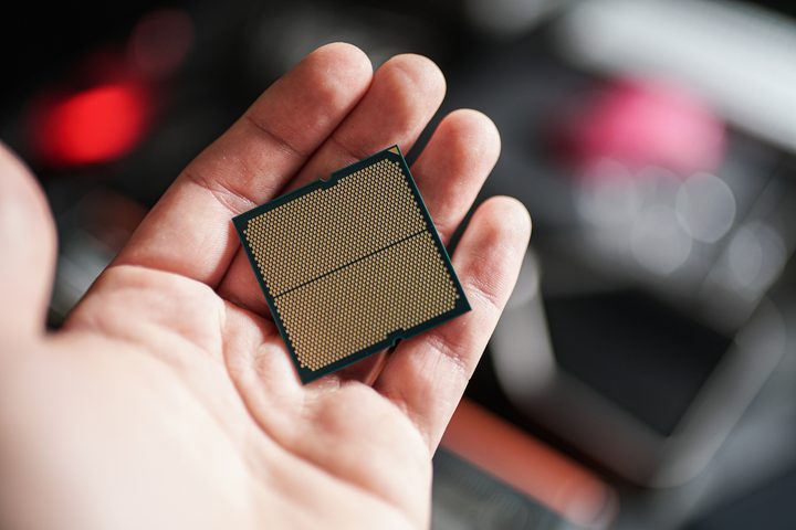 The bottom of the Ryzen 7 9800X3D.