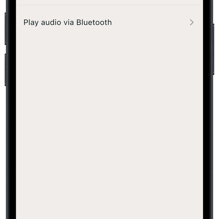 Sony Bravia Connect app for iOS: Bluetooth settings.