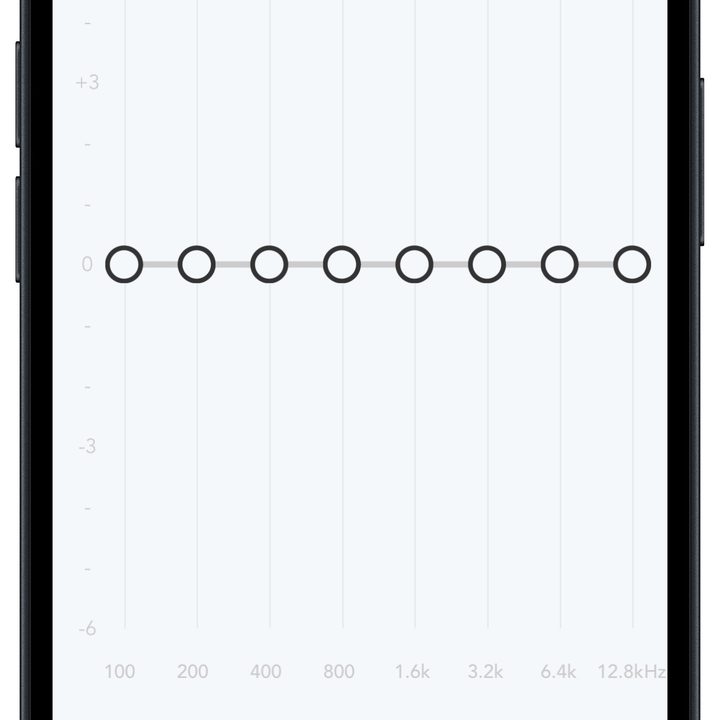 Soundcore app for iOS: Custom EQ.