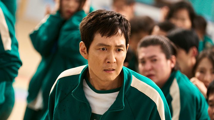 Seeing in the green and white uniform participating in a competition in "Squid Game" season 2.