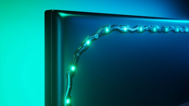 The new Nanoleaf PC Screen Mirror Lightstrip installed on a monitor.