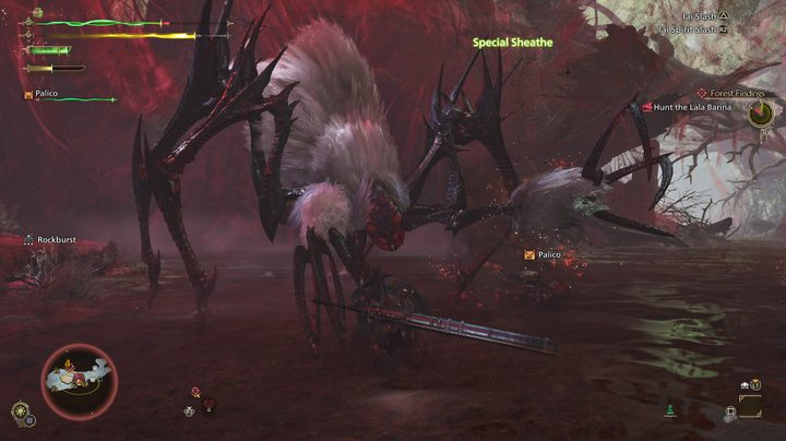 Fighting Lala Barina in Monster Hunter Wilds.