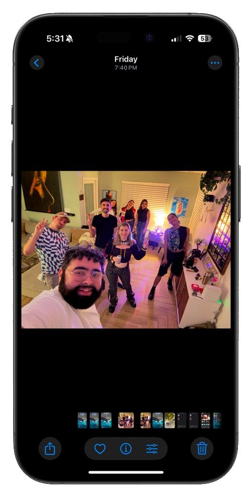 Photo received via AirDrop on iPhone 16 Pro.