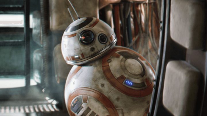 BB-8 on the Millennium Falcon.