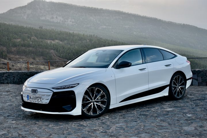 2025 Audi A6 e-tron front quarter view.