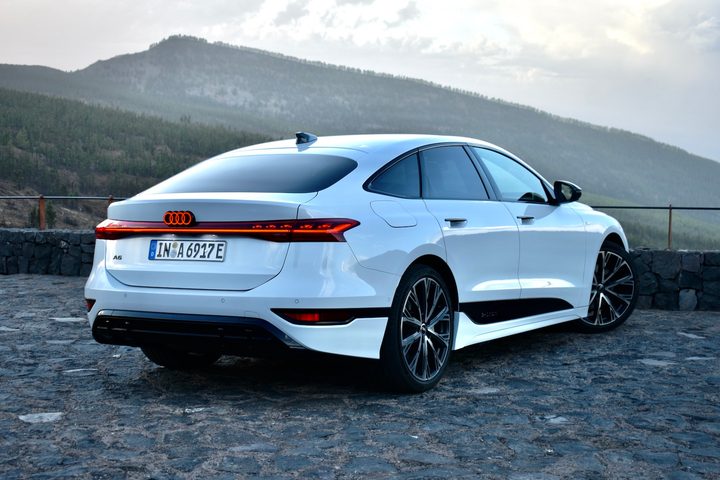 2025 Audi A6 e-tron rear quarter view.