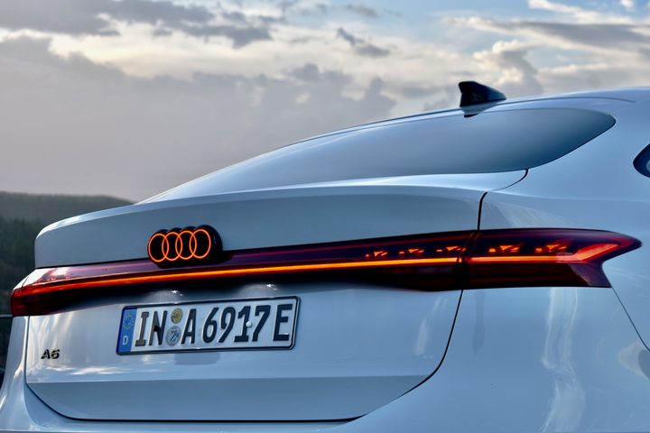 2025 Audi A6 e-tron taillights.
