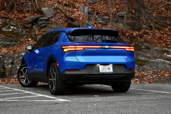 2025 Chevrolet Equinox EV rear quarter view.