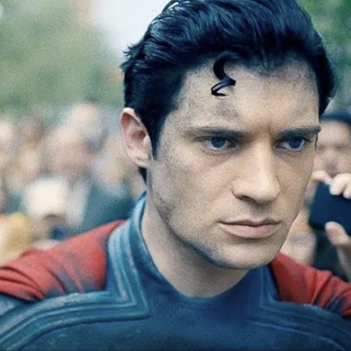 Superman walks with a concerned look on his face in "Superman."