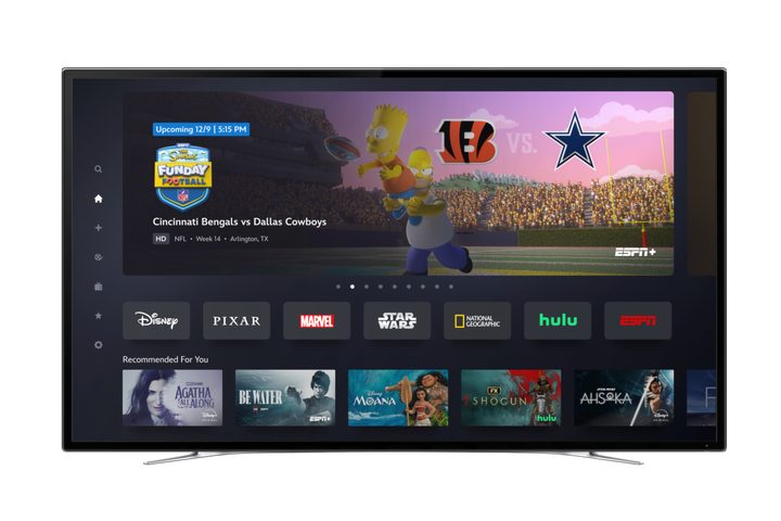 ESPN on Disney+ on a TV.