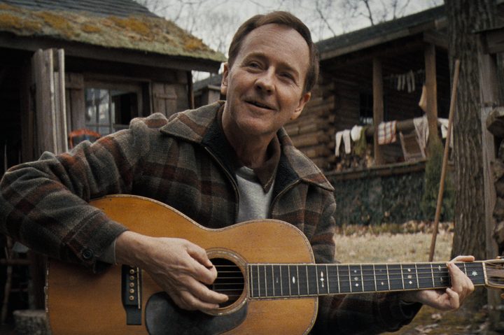 Edward Norton plays a guitar in A Complete Unknown.
