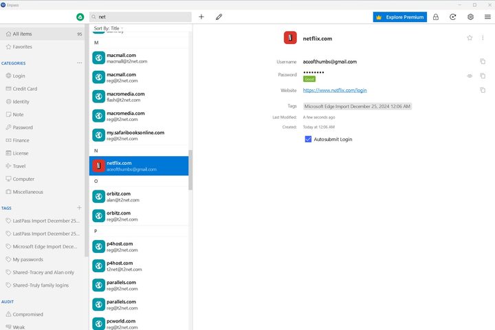 Enpass has a clean user interface that's easy to navigate.