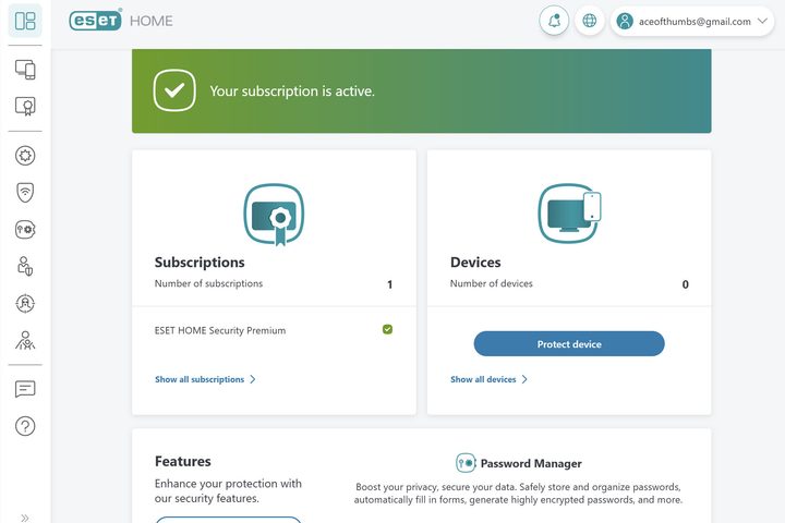 Eset installation is quick and easy.