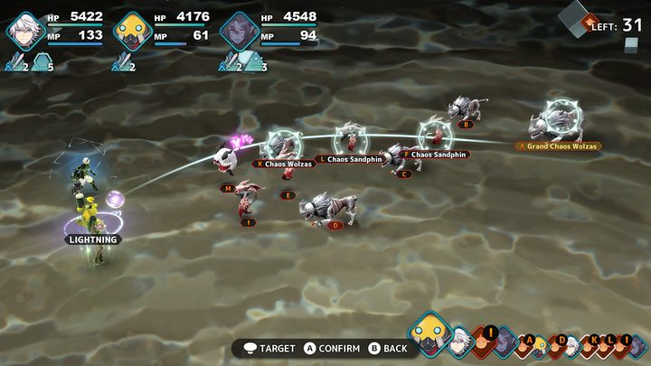 Dimengeon battles in Fantasian Neo Dimension.