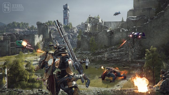 A player overlooks a battle in Steel Hunters.