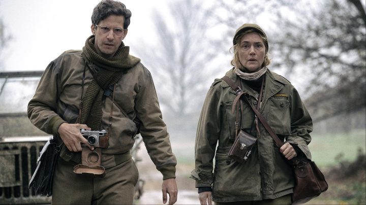 Two soldiers walking next to each other in Lee.