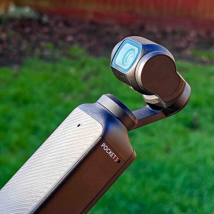 Osmo Pocket 3 side angle including the camera