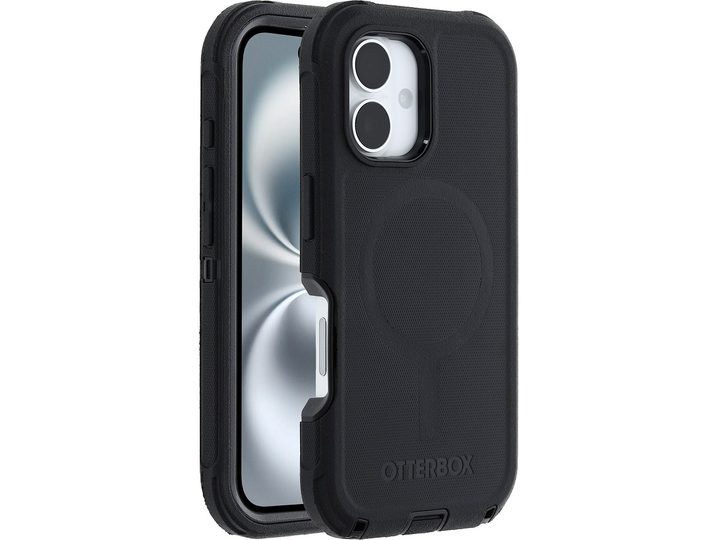 The Otterbox Defender Series Pro for MagSafe for Apple iPhone 16 on a white background.