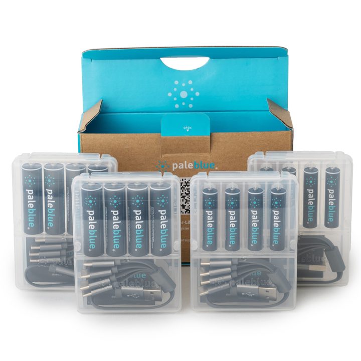 Paleblue AA or AAA Sustainability kit rechargeable batteries