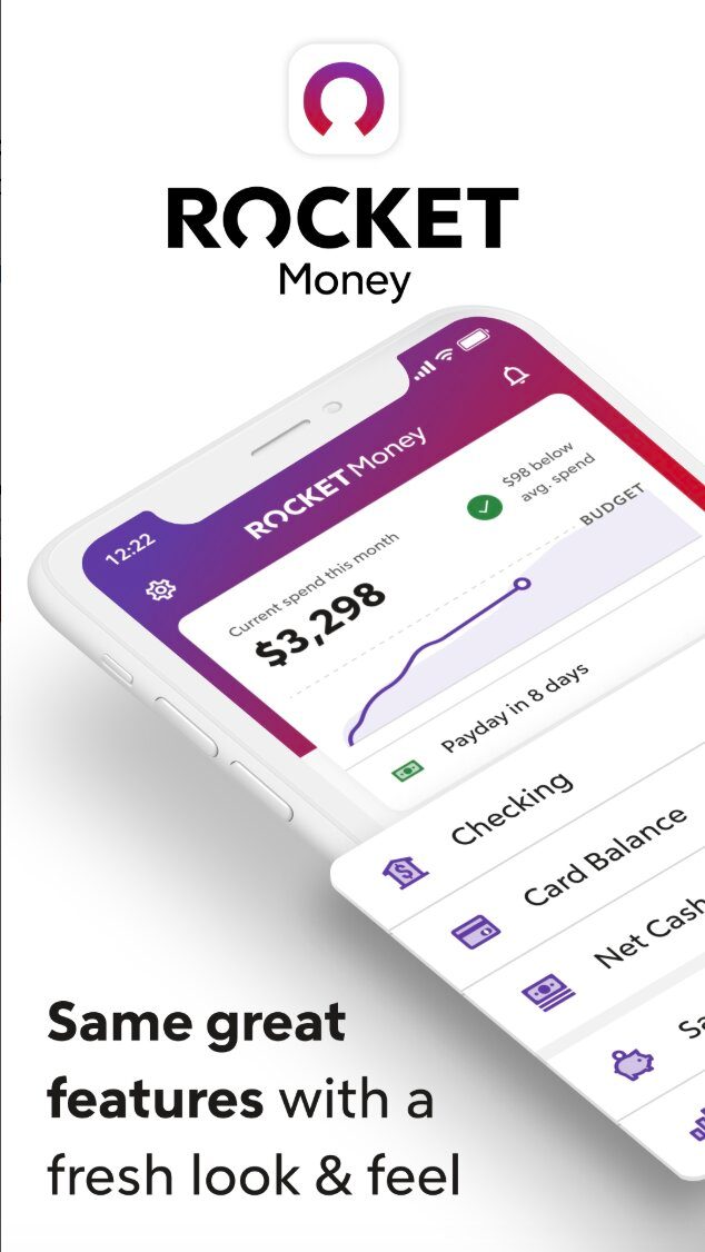Rocket Money promo screen.