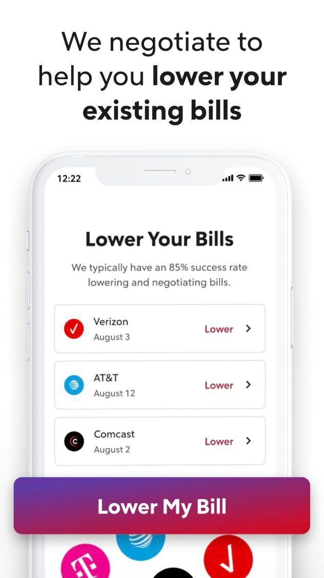 Bill negotiation screen from Rocket Money.