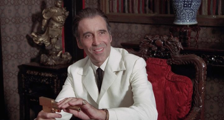 A man holds a gun in The Man with the Golden Gun.