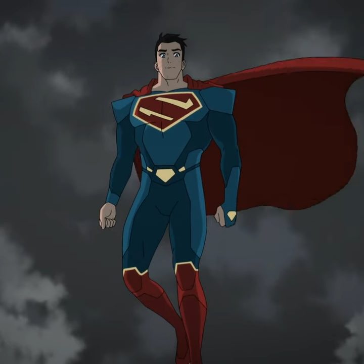 Superman hovering in the sky in "My Adventures with Superman."