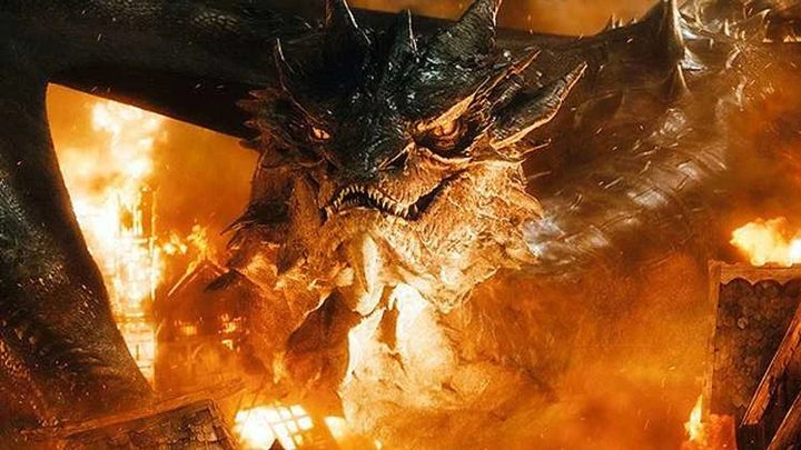 The dragon Smaug revels in his reign of terror in The Hobbit: The Battle of the Five Armies.