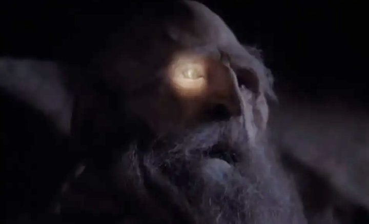 An old man's eye is illuminated in The Tell-Tale Heart.
