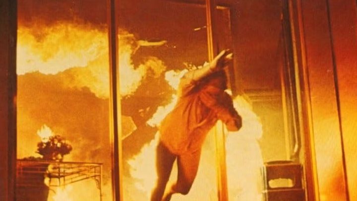 Susan Flannery's character meets a fiery demise in The Towering Inferno.