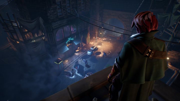 A thief overlooks a street in Thick as Thieves.