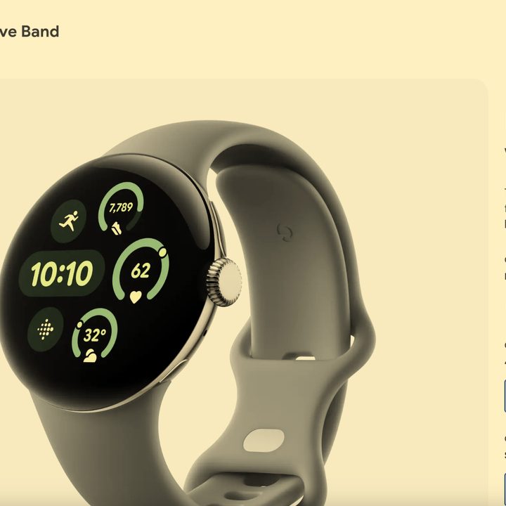 Google selling a Pixel Watch band made out of fluoroelastomer.