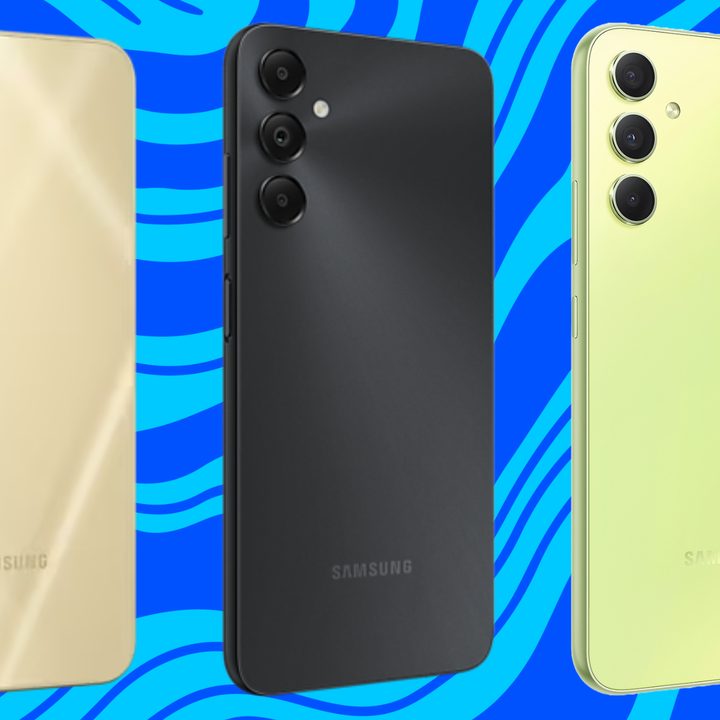 Comparison of three different Samsung Galaxy mid-range phones.